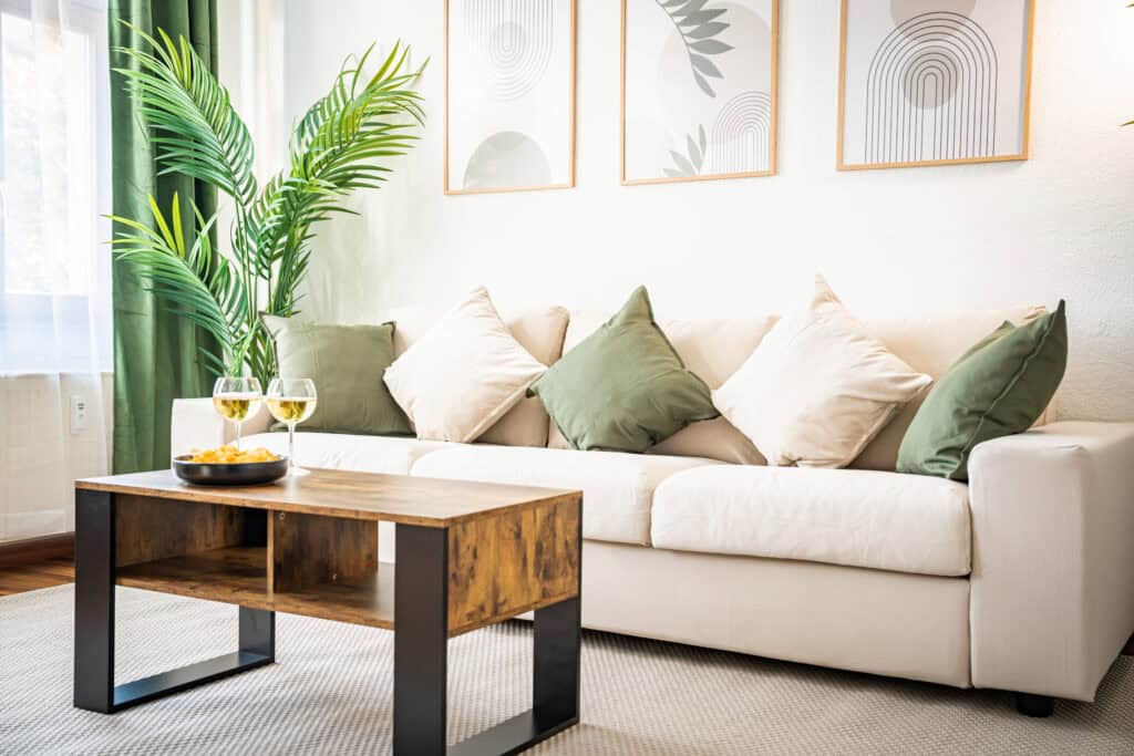 Wohnzimmer – Business Apartment Magdeburg Sudenburg